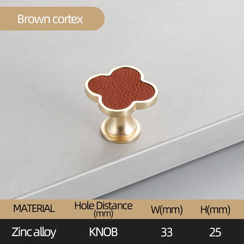 Oukali Four Leaf Zinc Alloy Furniture Mix Color Cabinet Handles Knobs