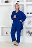 Женский стильный креповый костюм большого размера под верхнюю одежду больших размеров с курткой и брюками