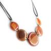 [D8212] — Оранжевое дизайнерское колье «Бамбук»