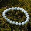16cm Itoigawa Natural Jadeite Pale Japanese National Jomon Power Stone Jadeite Workshop Special Paulownia Wood Quality Certificate ABR0897 (8mm beads,
