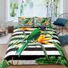 3D Toucan Duvet Cover Set Safari Animals Bedding Sets Tropical Jungle Birds Comforter Cover,Boys Girls Fresh Nature Quilt Cover