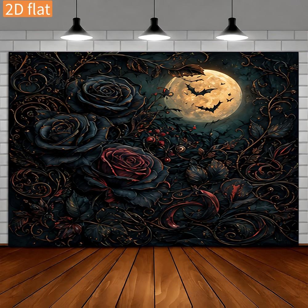 2D flat painting, 1 piece of Gothic Bohemian-style tapestry suitable for bedrooms, living rooms, and weddings. 2D flat painting