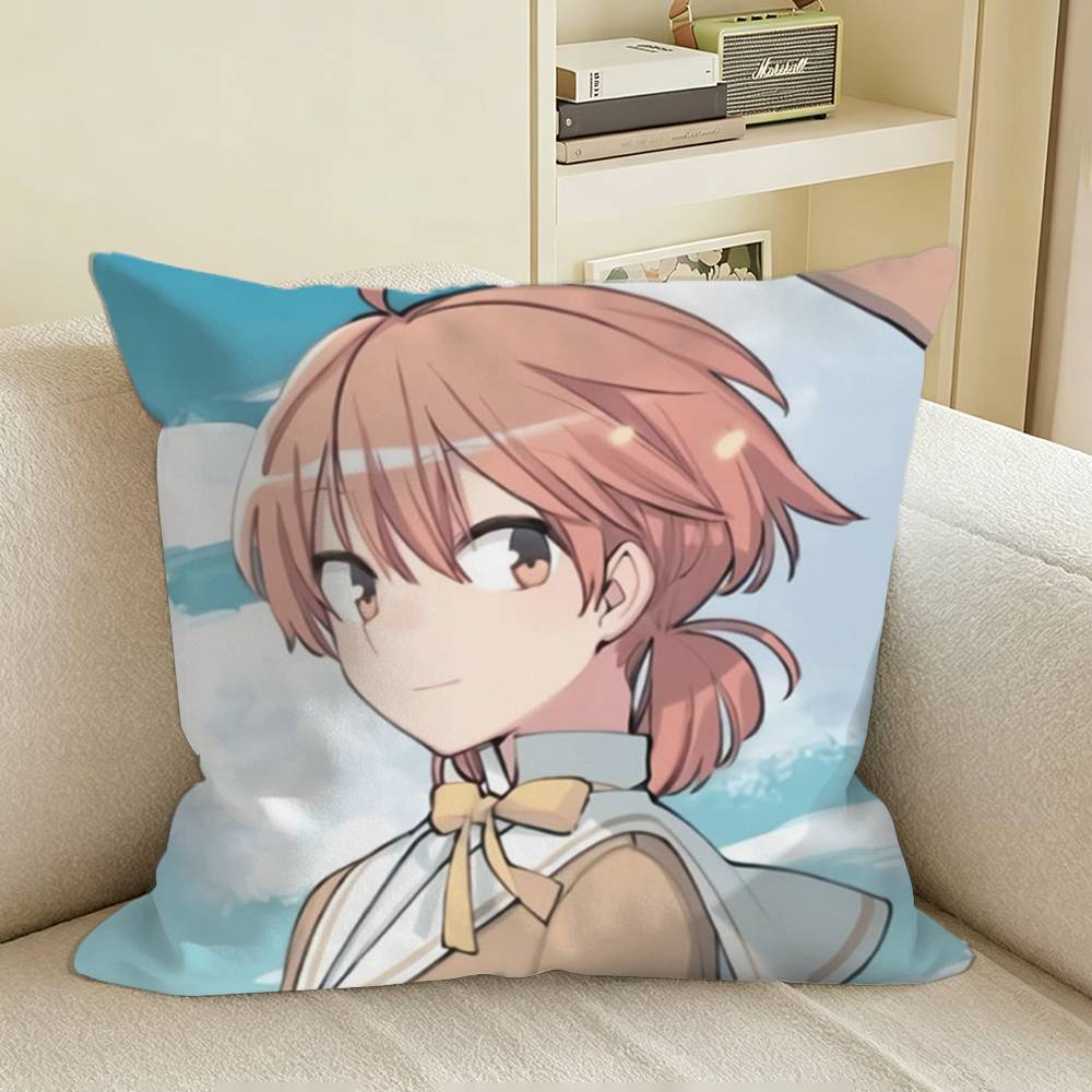 BBloom Into You YYuu Koito Merch Square Sofa Pillow Cover Solid Color Living Room Home Decor Cushion Case
