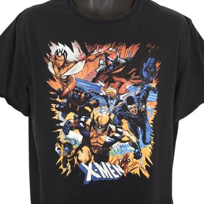 Футболка X-Men Мужская Размер XL Черная Marvel Comics Росомаха Циклоп Магнето