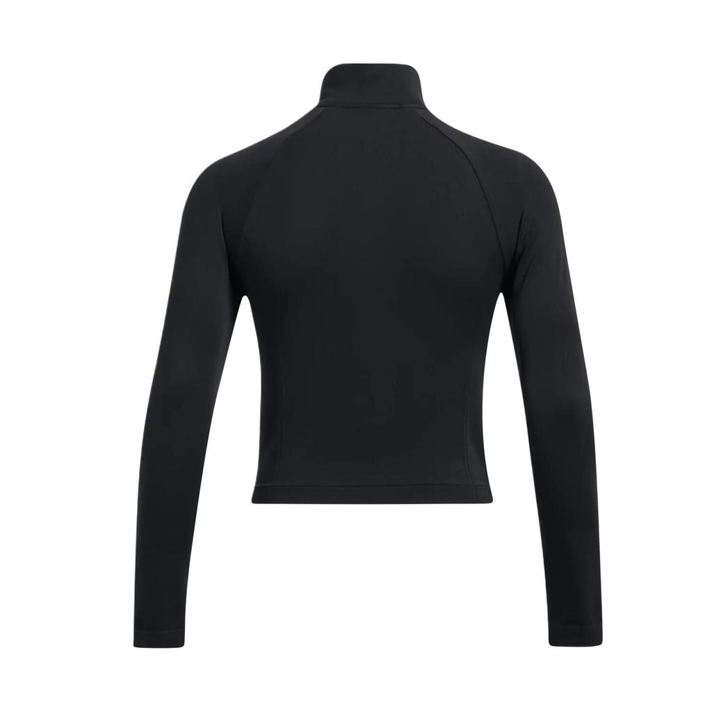 Under Armour Vanish бесшовный однотонный дышащий короткий спортивный топ женский черный 1384405-001