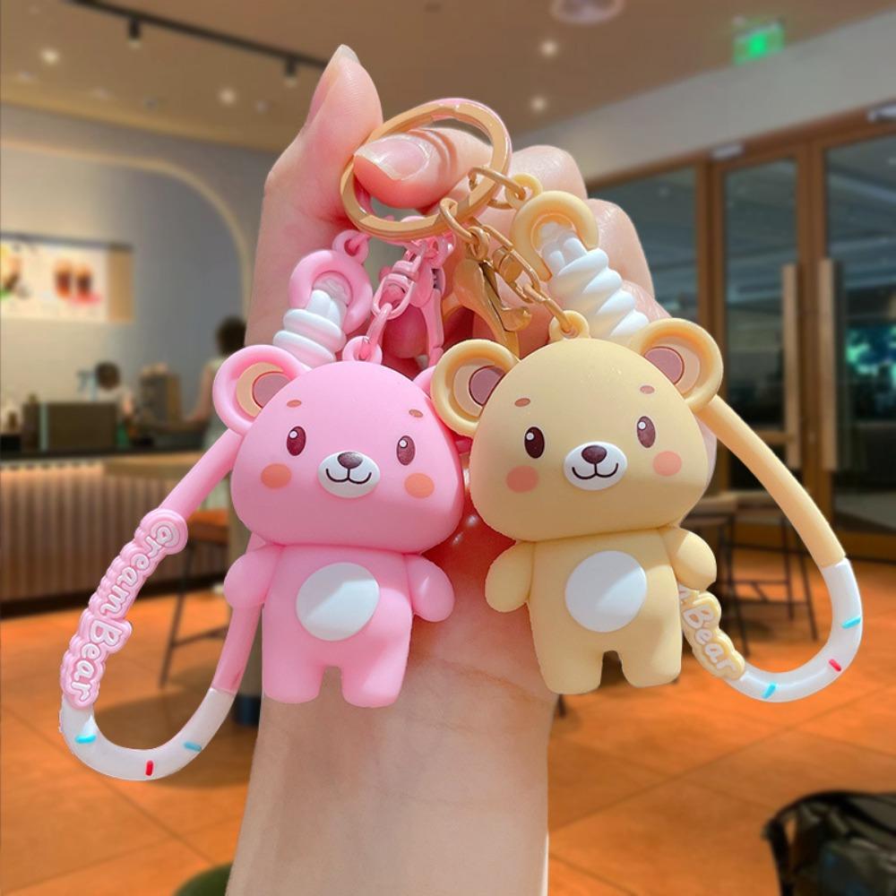 Украшение для ключей Мультяшные куклы Подвеска Животное Автомобильный брелок Изысканный брелок в виде медведя Kawaii Подарки