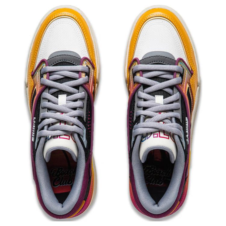 Li Ning 001 BTC универсальные ретро-кеды для скейтбординга мужские кроссовки оранжевые черные белые AGCU053-3