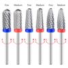 Manicure Tapered Carbide Nail Drill Bits Two-Way Carbide Bit Drill Accessories Milling Cutter For Manicure Machine Removing Gel