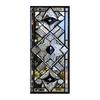Geometric Window Film Rhombus Pattern Privacy Film Stained Glass Art Static Cling Sun Blocking Decal for Home Office Windows Glass Doors