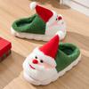 Fashion Winter Plush Christmas Slippers Men Women Fashion Cartoon Platform Men's House Shoes Indoor Warm Fluffy Women's Home Slippers