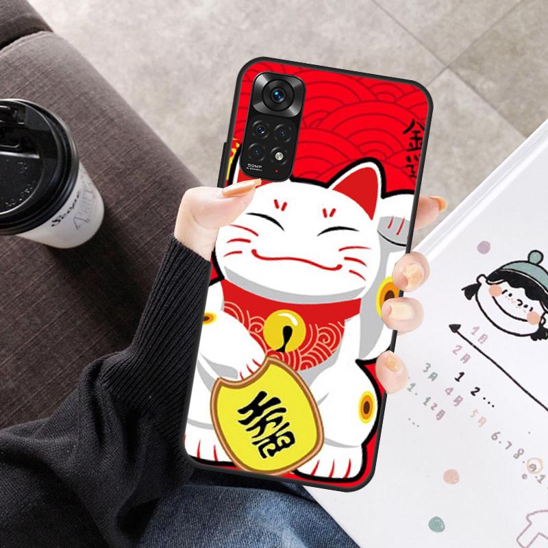 Японский Кот Удачи Чехол Для Xiaomi Redmi Note 11 10 9 8 12 Pro 10S 11S 12S Чехол Для Redmi 9 10 10A 9C 10C 12C