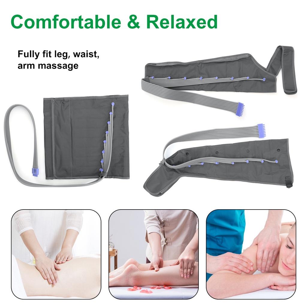 Электрический прессотерапия, воздушный компрессионный массажер для ног, ног, вибрация, инфракрасная терапия, пневматический массажер для талии, пневматическая воздушная волна, давление