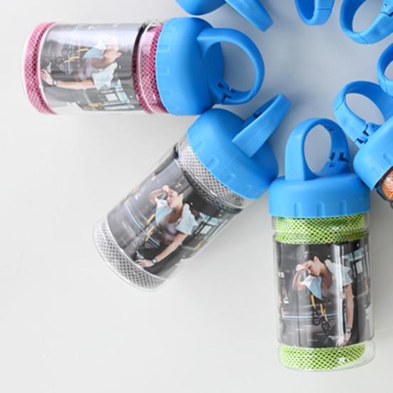 Fitness Towel Bottled Quick-dry Anti-fade Polyester Keep Cooling Microfiber Breathable Towel for Gift