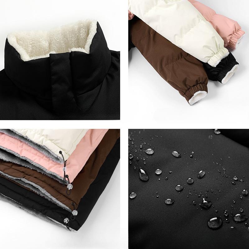 Lamb Wool Jacket Men's Autumn and Winter Stand-up Collar Cotton Clothes New Boys' Winter Clothes Piled Thickened Bread Cotton-padded Clothes