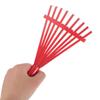 Durable Fallen Leaves Rake Red Heavy Duty Hand Rake Farm Equipment Tools Grass Rake Loose Soil