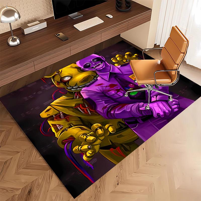 1pc Five Nights at Freddy's2 Print Area Rug - Soft, Washable Non-Slip Indoor Mat, Living Room, Home Office Decorative Rug,Office Decorative