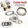 1 Set Cross Lock Bag Accessories Copper Oval Twist Buckle Brass Rotating Latch for Sun Shade Net Tarpaulin Garden Vertical Screen