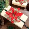 Large Artificial Christmas Flowers Glitter Xmas Tree Ornaments DIY Wreath Simulation Floral Wedding New Year Party Home Decor