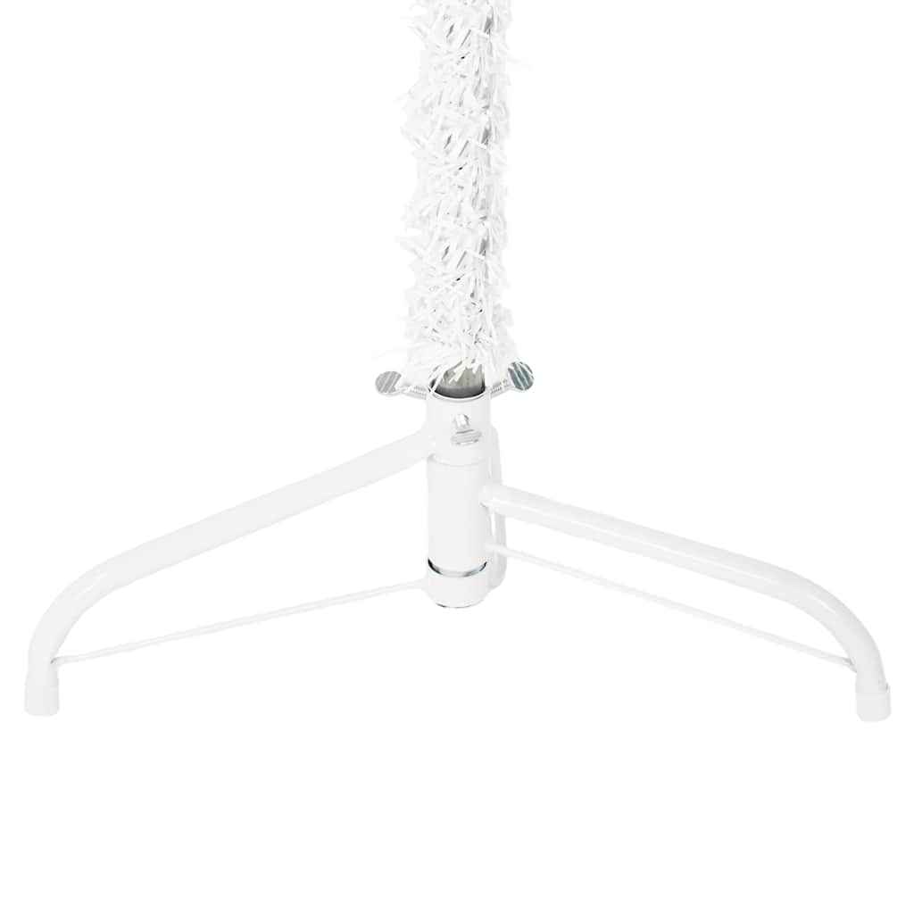 Artificial Half Christmas Tree with Stand Slim White 180 cm