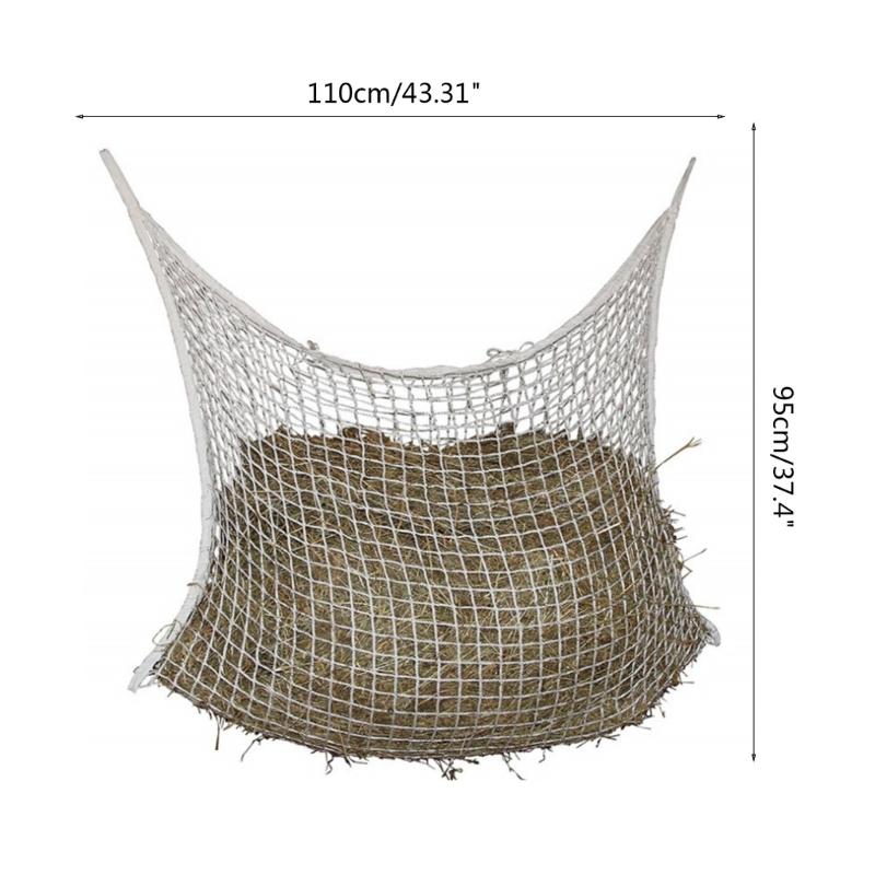 Для кормушки для сена, большая вместимость, сетчатые мешки для сушеной соломы, медленная кормушка для лошадей