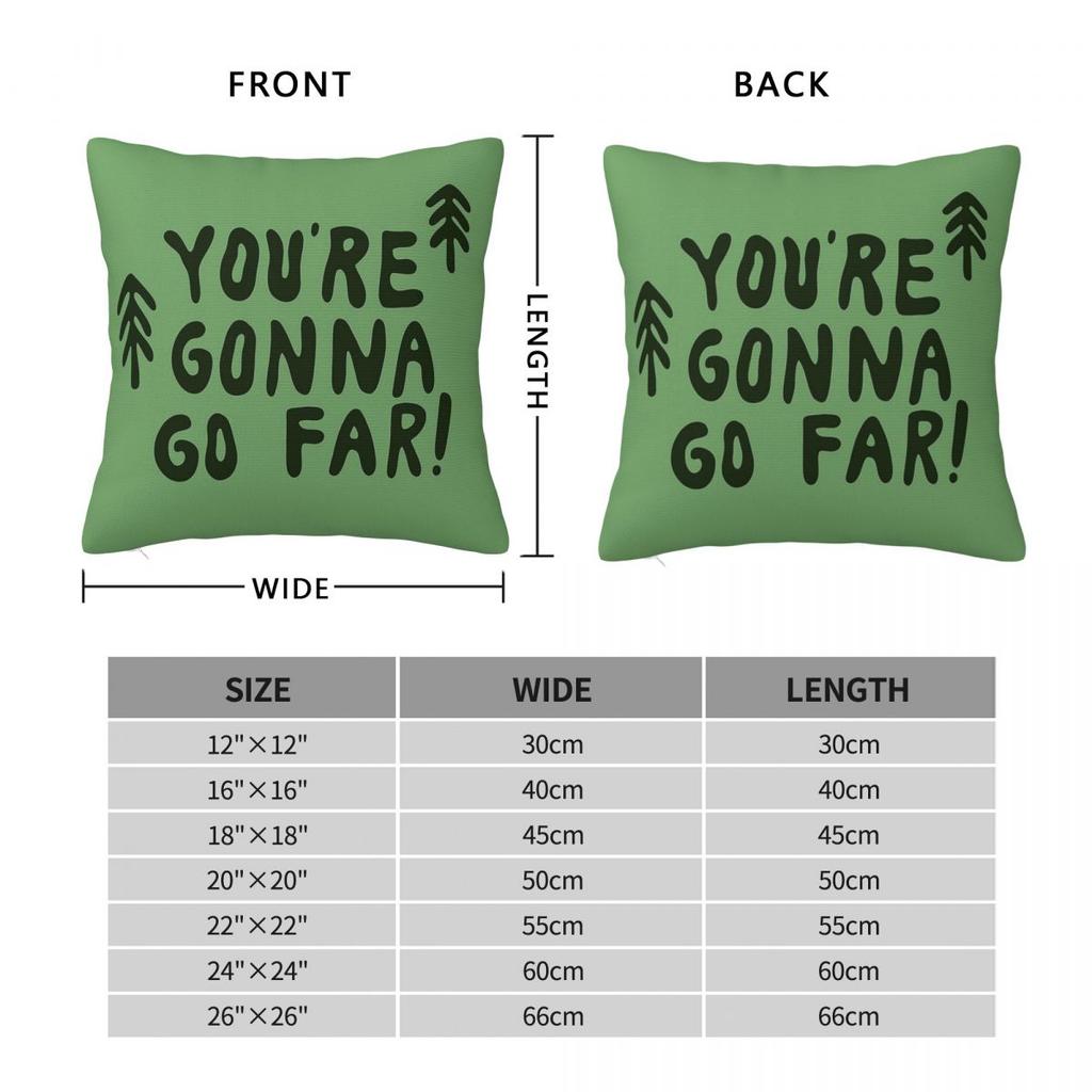 You'Re Gonna Go Far Noah Kahan Square Pillowcase Polyester Linen Velvet Printed Decor Pillow Case Sofa Seater Cushion