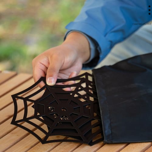 Gevrkjenp Outdoor Camping Light Pole Tray, Hollow Table for Camping Lanterns | Portable Hollow Table for Camping Lanterns, Tray Holder, Stainless Stee