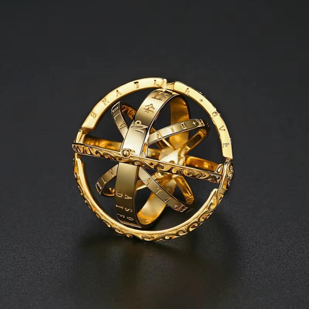 Retro Style Astronomical Ball Ring Universe Sphere Astronomy Ball Rings Jewelry Gift