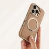 Для Magsafe Магнитный 360° Вращающийся Металлический Автомобильный Держатель Кольцо Однотонный Кожаный Чехол для Телефона Для iPhone 16 Pro Max 14 13 15 Pro Max