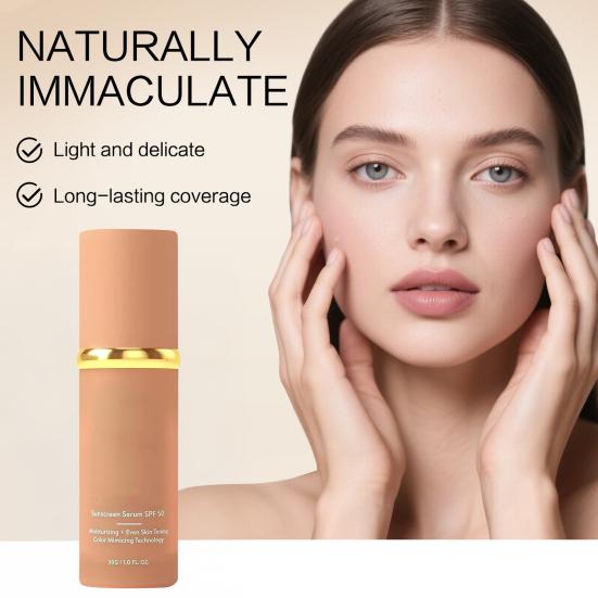 30G 4-In-1 Color Changing Foundation Lightweight SPF 50+ Hydrating Full Coverage Concealer Waterproof Long Lasting Liquid Foundations for All Skin