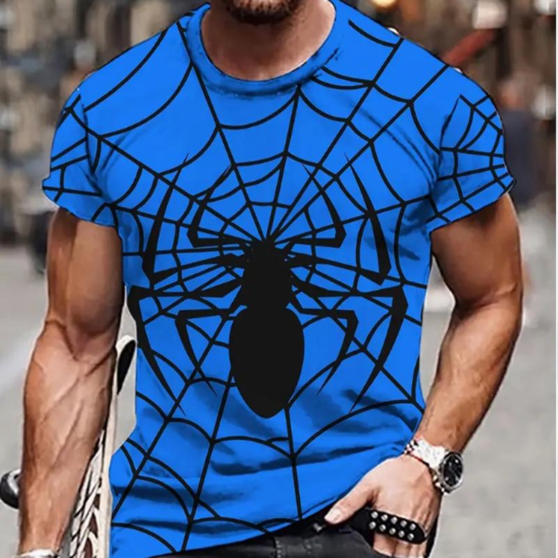 Новая летняя мужская модная футболка с принтом «Пауки плетут паутину», мужская футболка, топ