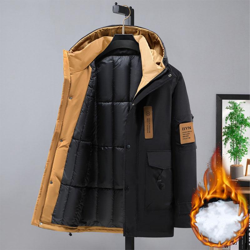 Зимние карго-парки мужские теплые толстые куртки пальто больших размеров парки модная повседневная зимняя куртка