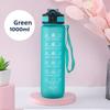 Plastic Sports Water Cup, Large Capacity 1L Outdoor Gradient Color Straw Space Water Cup