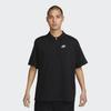 Nike Сплошной цвет с логотипом и воротником-поло, пуловер с коротким рукавом, мужские топы, черный DX0618-010