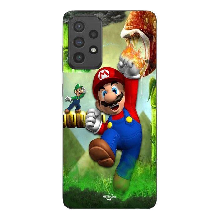 Coque de téléphone - MANIACASE - Samsung Galaxy A33 5G - Silicone TPU - Noir - Super Mario Bros