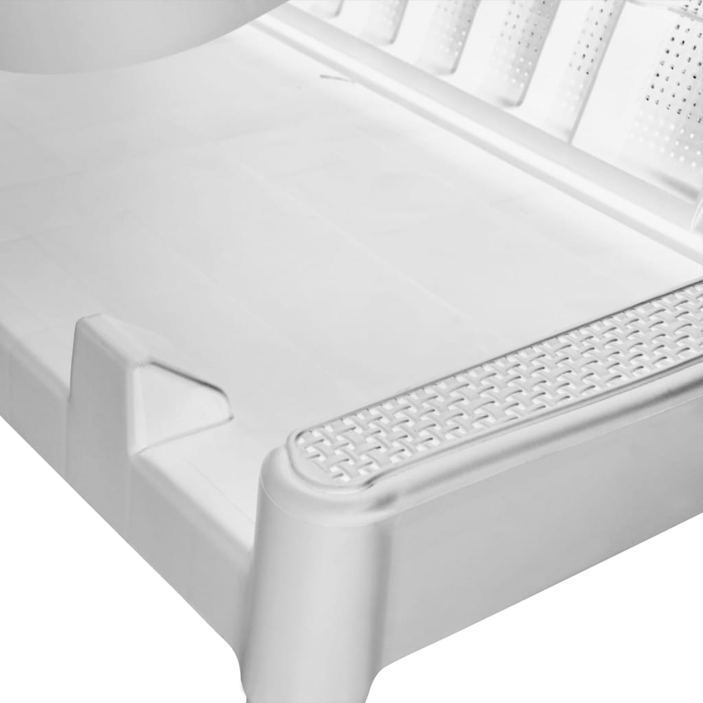 White Sun Lounger 186 x 60 x 29 cm PP