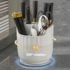 Multi-function Rotary Knife Holder Chopsticks Cylinder Spoon Integrated Storage Kitchen Knife Shelf Storage Rack