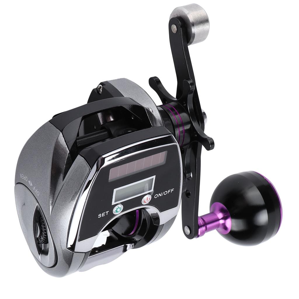 Водонепроницаемая безынерционная катушка с цифровым дисплеем 8.0:1 Передаточное число 18+1 Количество подшипников Рыболовная катушка Счетчик(Правая рука )