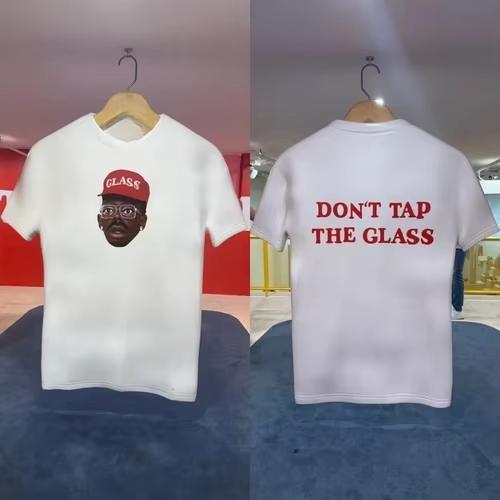 2025 Tyler The Creator Golfwang Мерч Не стучи по стеклу Футболка Двусторонняя Хлопок Мужская и Женская Одинаковый Уличный стиль