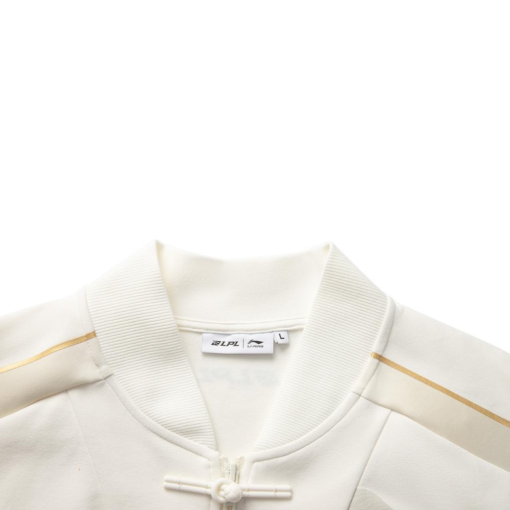 Li Ning X LPL Коллаборация Серия Спортивный Стиль Жизни Повседневная Простая Куртка С Буквами Свободного Кроя Унисекс Куртка Молочно-Белый AFDU731-1