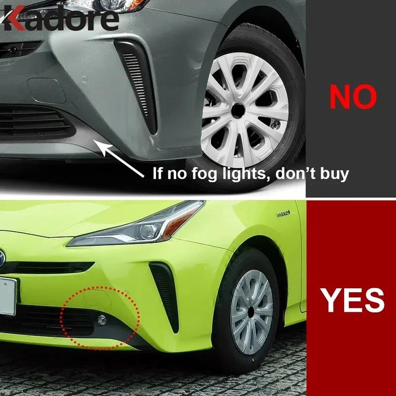 Front Fog Light Lamp Cover Trim For Toyota Prius Hatchback Chrome Car Head Foglight Bezel Trim Accessories