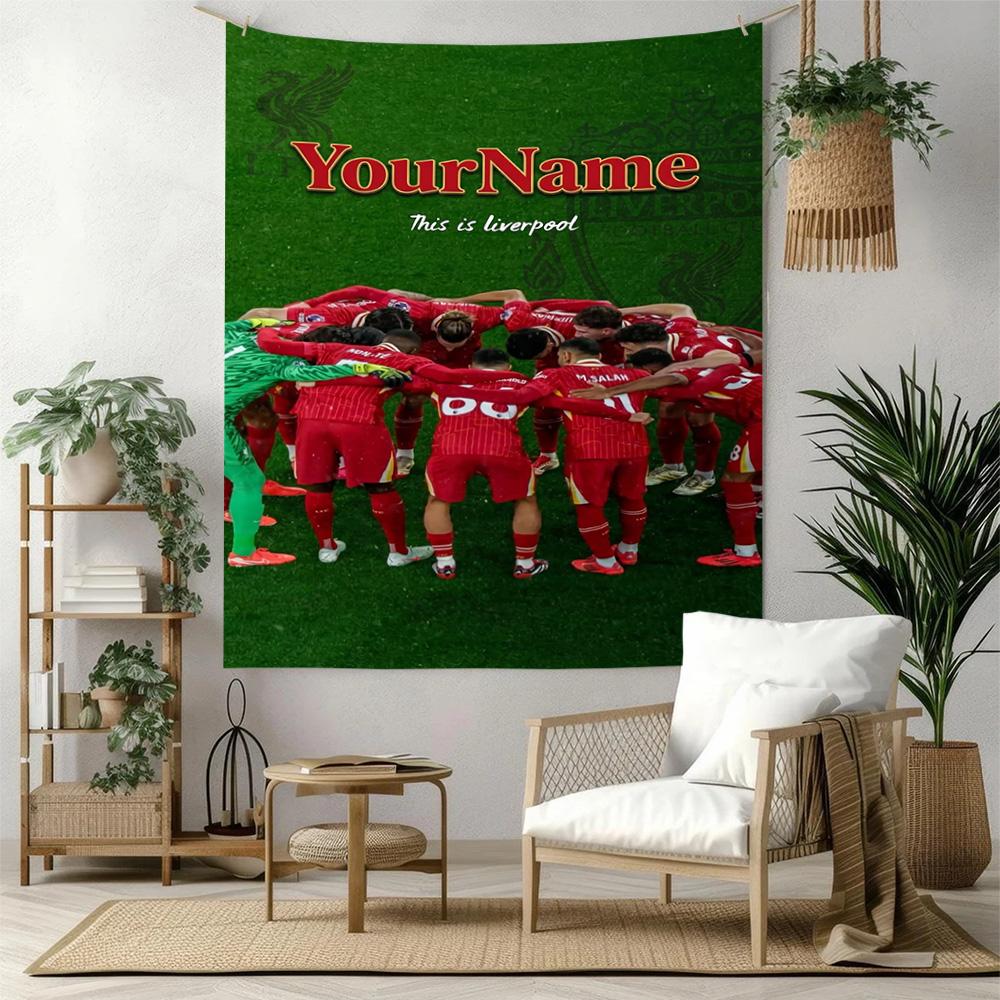 Liverpool Custom Your Name Wall Decor Tapestry Art For Pet Memorial Birthdaywedding Party Backdrop Family Gift