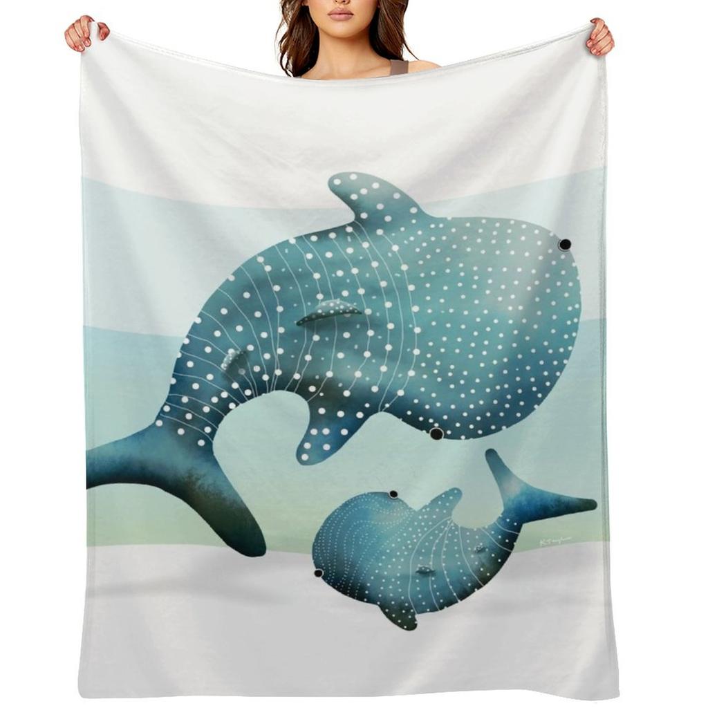 Китовые акулы Плед забавный подарок Тонкие Роскошные St Дизайнерские Пледы