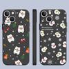 Чехол для Apple iPhone 14 13 11 12 Pro 7 XR X XS Max 8 Plus 6 6S SE 2022 13Pro черный мягкий телефон Funda милый мультяшный кукольный рождественский