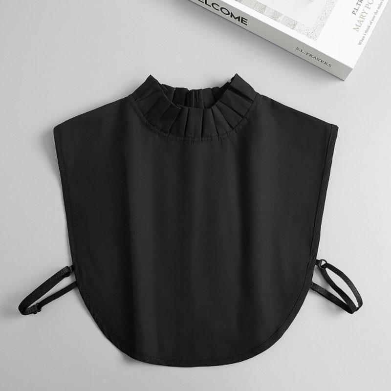 Fashion White Fake Collar Women Detachable Collars Black Woman False Collar Lace Removable Half Shirts Tie Top Collars Decor