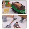 42Pcs Farm Animal Toy Set Plastic Farm Animal Figurines Tractor Fence Toy Farm Playset Educational Learning Toy Gift