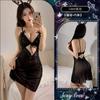 Sex underwear sexy French lace suspender steel ring gathering nightdress pure desire to tie backless chest pad suspender skirt set