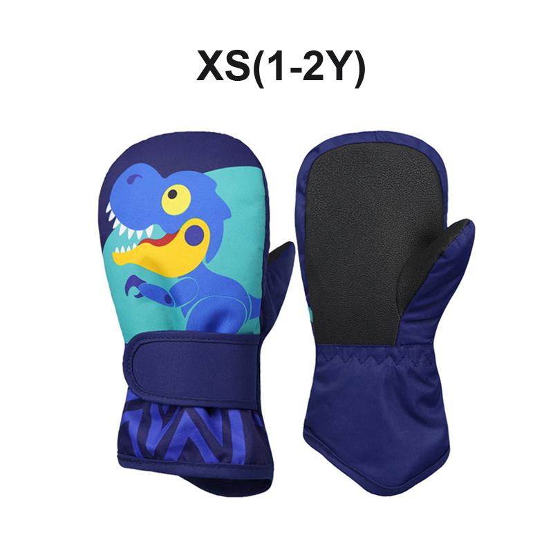 Cartoon Baby Winter Gloves Thicken Waterproof Kids Anti-Slip Skiing Gloves Outdoor Warm Snow Children Mittens for Girls Boys 1-6Y