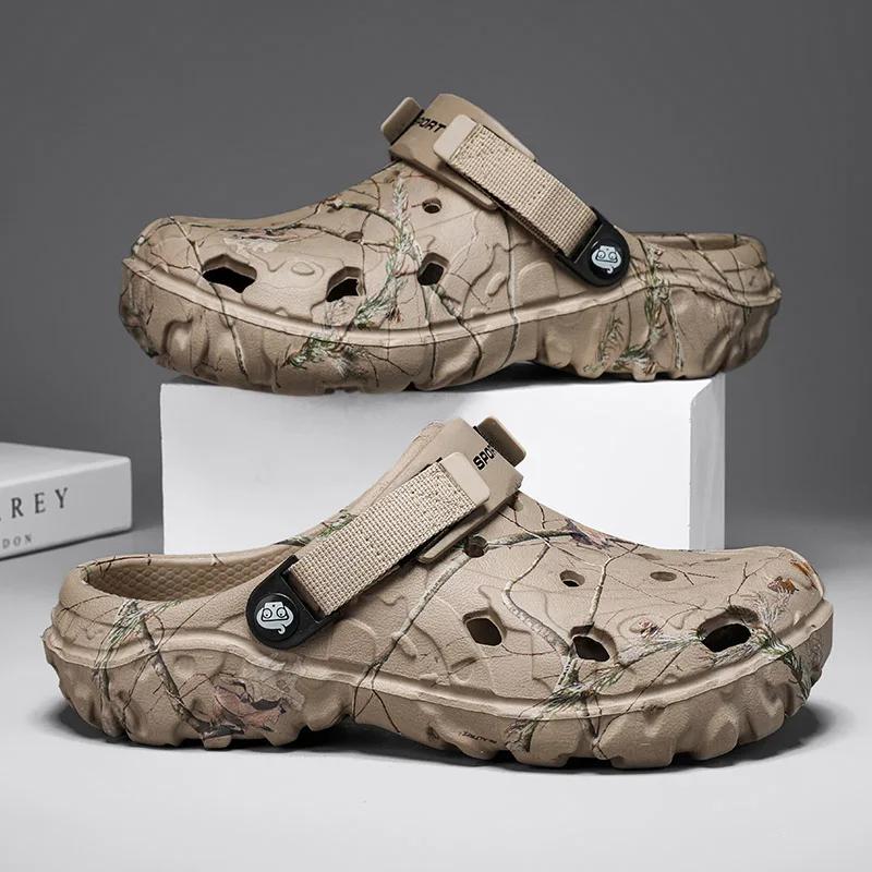 Сандалии на плоской подошве Мужская обувь 2025 Тапочки Мужские сандалии для сада на платформе Мужские летние сандалии Мужские кроссовки Шлепанцы для улицы Домашние сабо