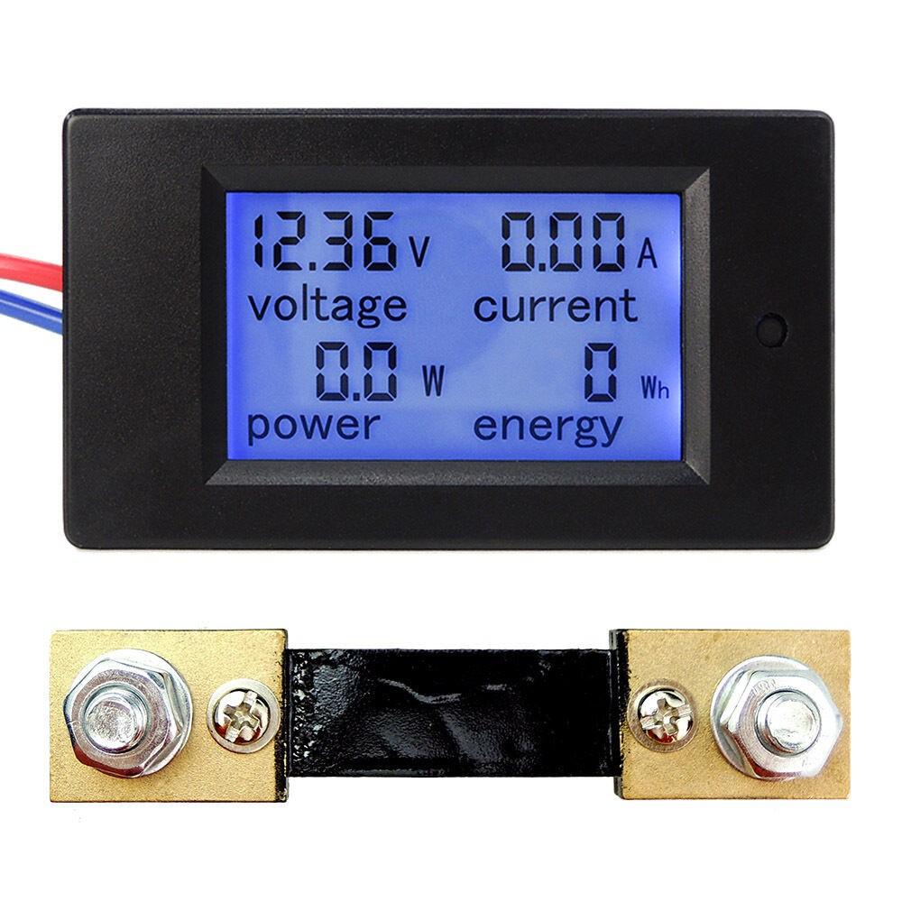 DC6.5~100V 20A 50A 100A ЖК-цифровой измеритель тока, напряжения, мощности и энергии