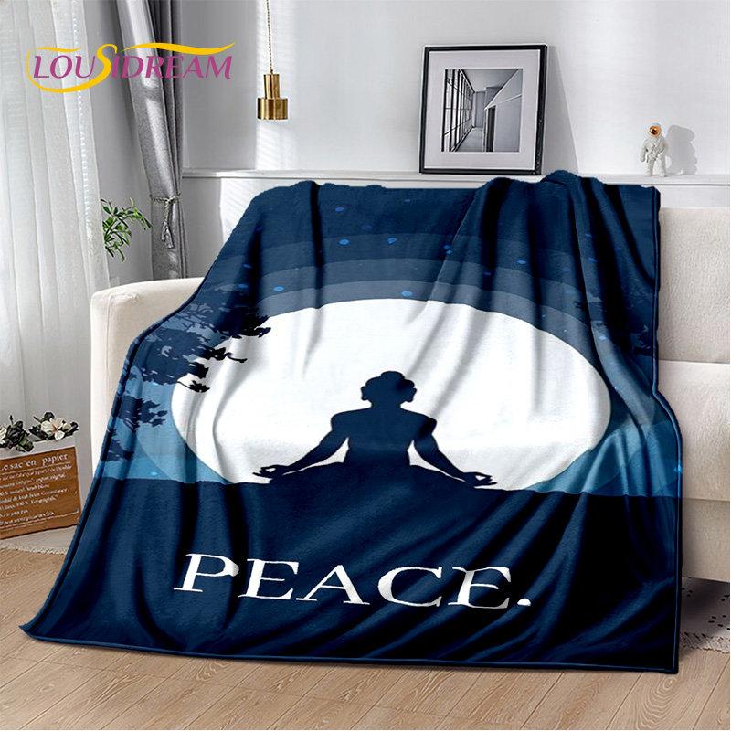 Будда Шакьямуни, буддизм, вера, религия, мягкое плюшевое одеяло, фланелевое одеяло, одеяло для гостиной, спальни, кровати, дивана, молитвы